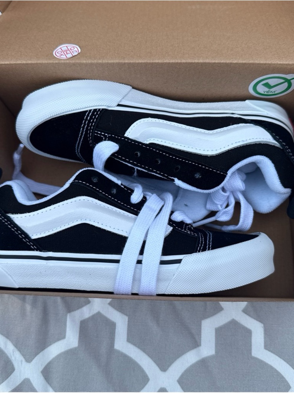 Vans Kids Classic Black & White Low Top Sneakers